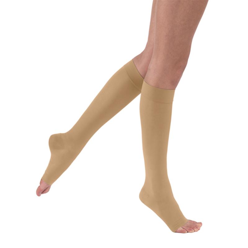 Jobst Ultrasheer Women, Knee High, 20-30mmhg, Lg, Full Calf, Honey, Open Toe