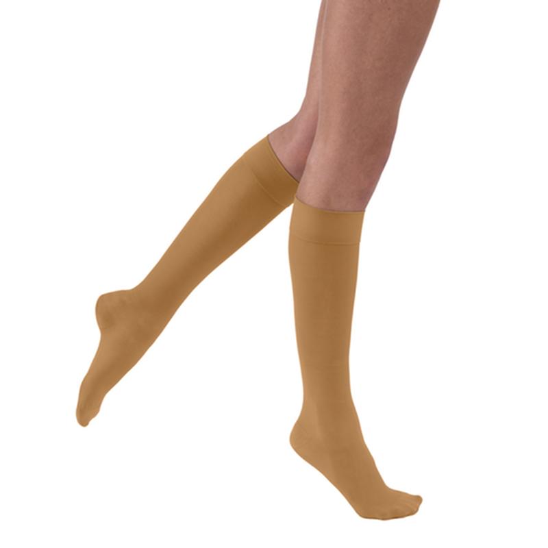 Jobst Ultrasheer Women, Knee High Petite, 20-30mmhg, Md, Suntan, Closed Toe