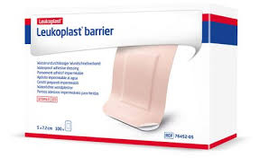 Leukoplast Barrier Waterproof Adhesive Dressing 5cm X 7.2cm Beige Sterile Latex-Free
