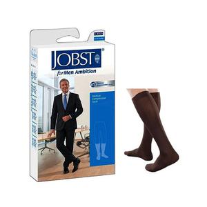 Jobst For Men Ambition 20-30mmhg Knee-High Closed-Toe Softfit Stocking Brown Size 2 Regular
