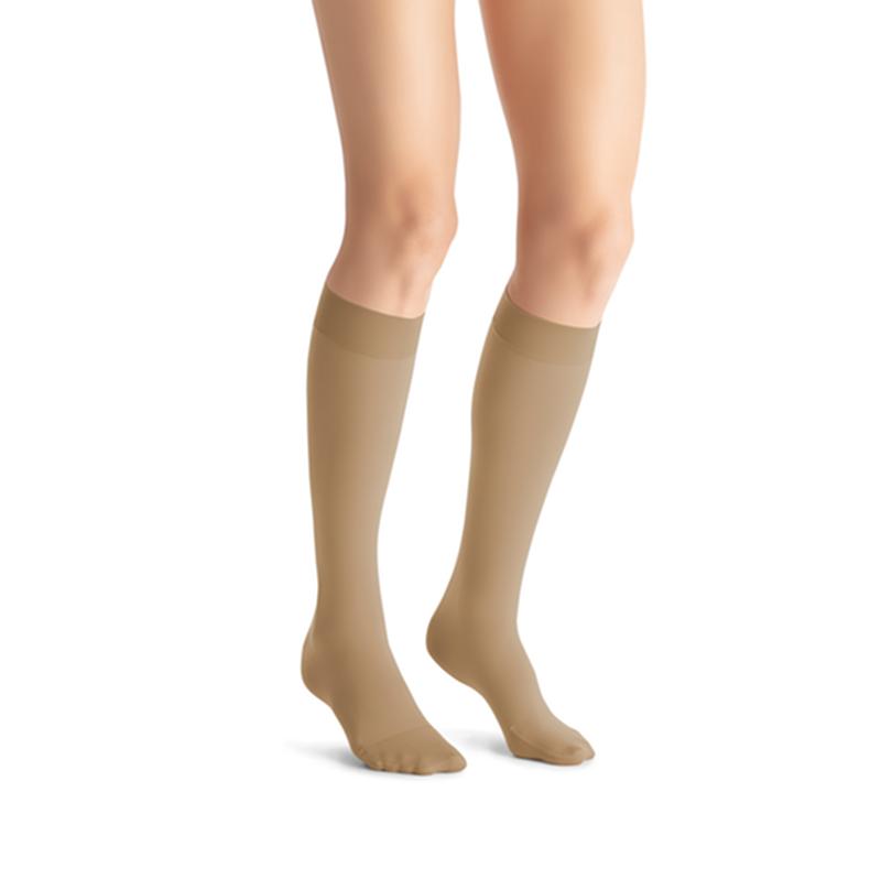 Jobst Opaque Women, Knee High, 30-40mmhg, Xl, Full Calf, Natural, Closed Toe