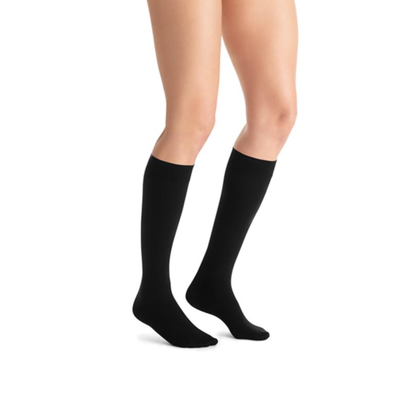Jobst Opaque Women, Knee High, 30-40mmhg, Lg, Full Calf, Classic Black, Closed Toe