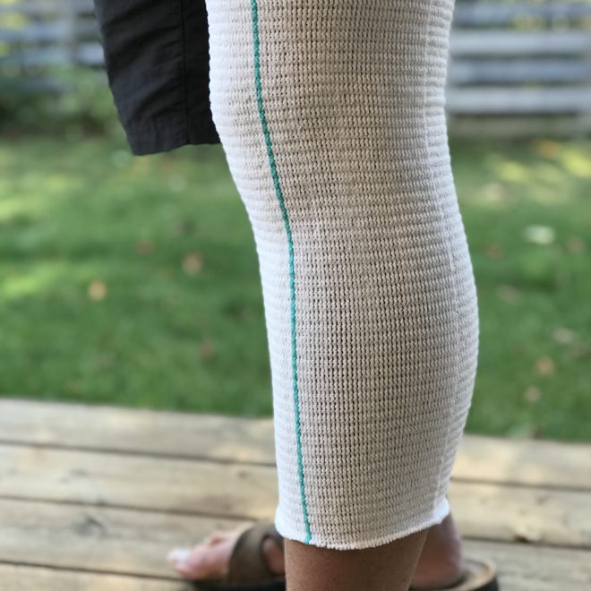 Edemawear Lymphedema Stockinet Xl Max Limb 150cm (60")L 60cm (24") Knee To Groin (Aqua Strip)