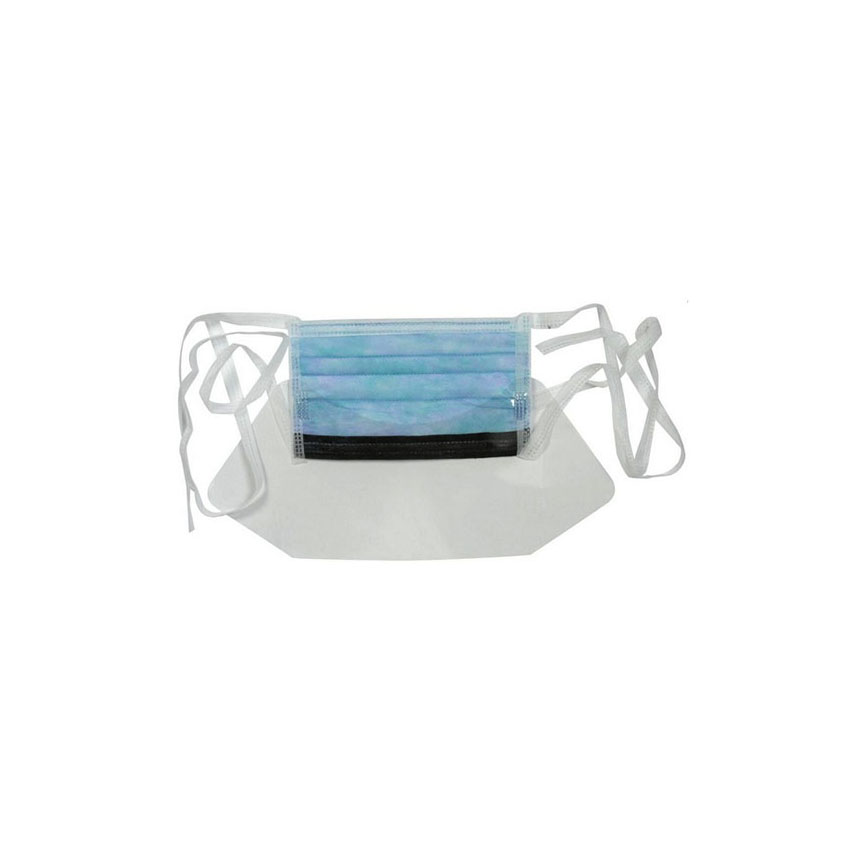 Insta-Gard Surgical Mask W/ Shield Fluid Resistant Broad Foam Strip Level 3 Apricot