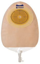 Sensura 1-Piece Transparent Convex Light Urostomy Pouch, Cut-To-Fit Up To 1 3/4in (43mm)