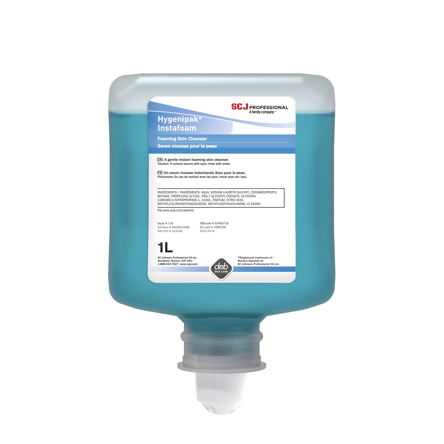 Hygenipak Skin Cleanser, Instafoam Foaming, Blue, 1l