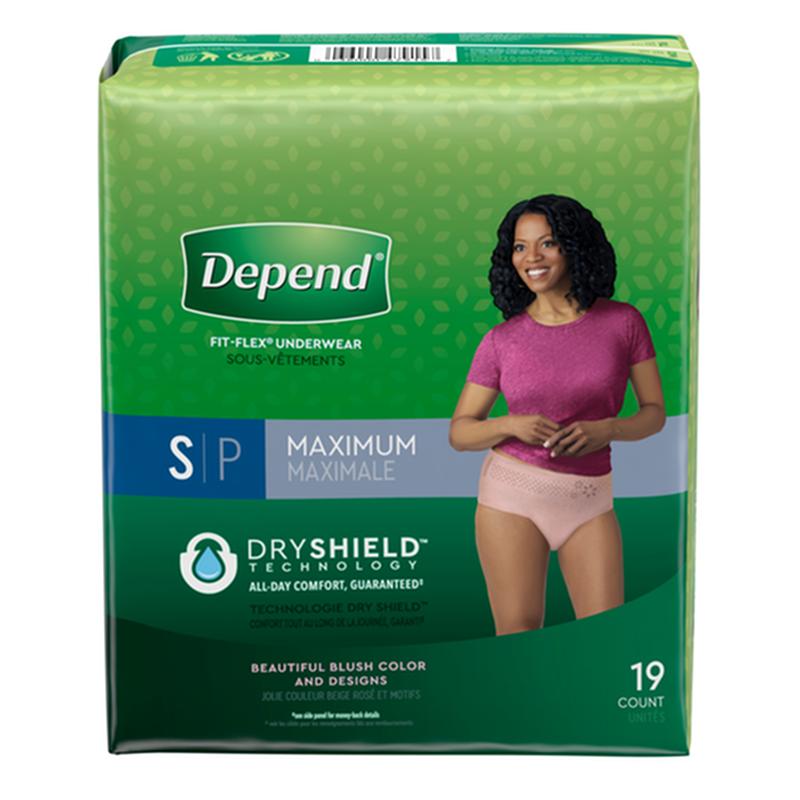Depend Fit-Flex Maximum Underwear Small Female Convenience