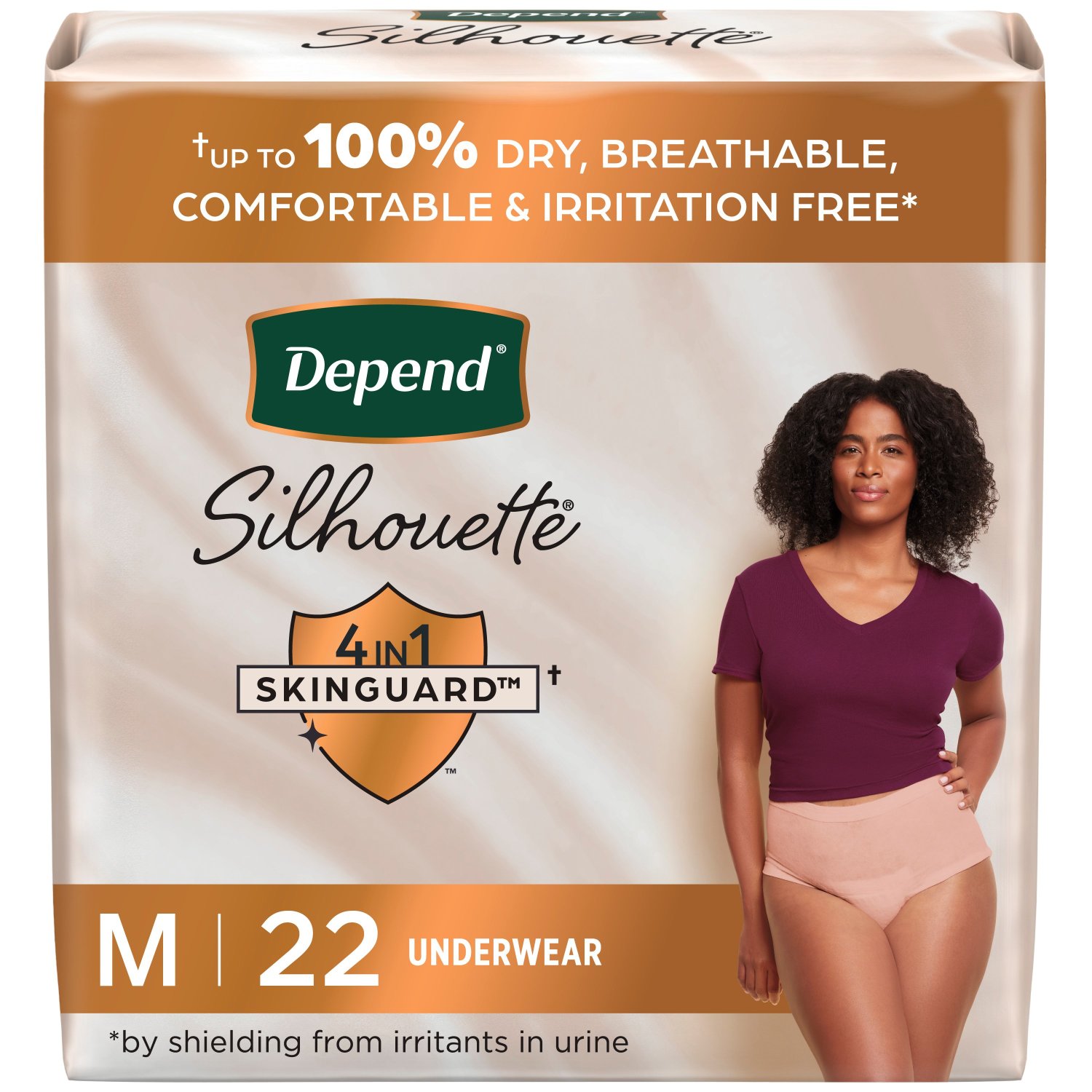 Depend Silhouette Maximum Pink Underwear Medium Female Bulk
