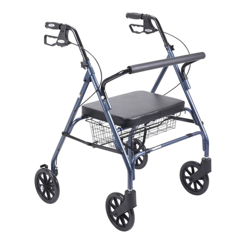 Heavy Duty Bariatric Rollator Rolling Walker With Large Padded Seat, Blue * Drive Medical Item…