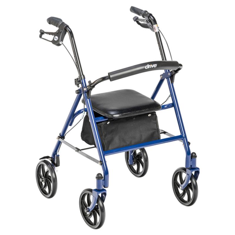 Four Wheel Rollator Rolling Walker With Fold Up Removable Back Support, Blue * Drive Medical Item…