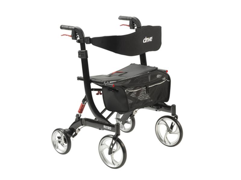 Nitro Euro Style Rollator Rolling Walker, Heavy Duty, Black * Drive Medical Item Surcharge Included In…