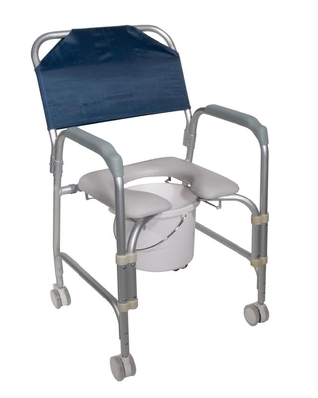 Lightweight Portable Shower Commode Chair With Casters * Drive Medical Item Surcharge Included In Sell…