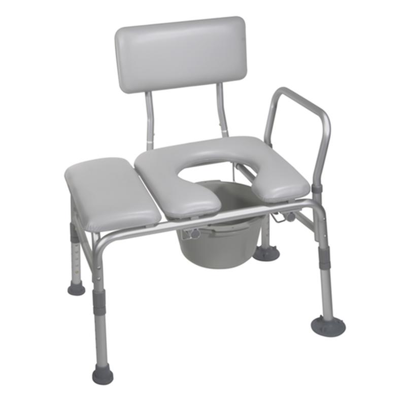 Padded Seat Transfer Bench With Commode Opening * Drive Medical Item Surcharge Included In Sell Price