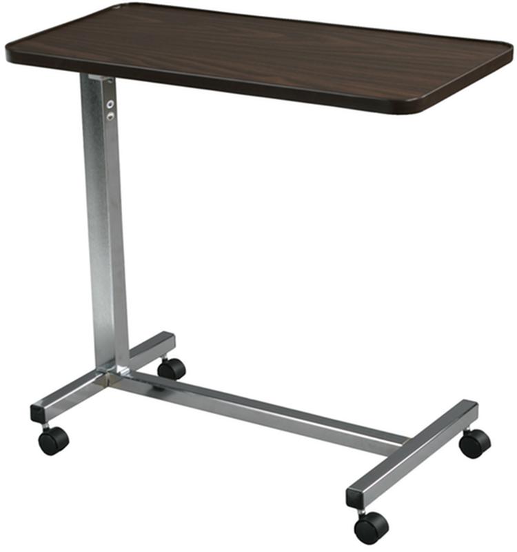 Non Tilt Top Overbed Table, Chrome * Drive Medical Item Surcharge Included In Sell Price