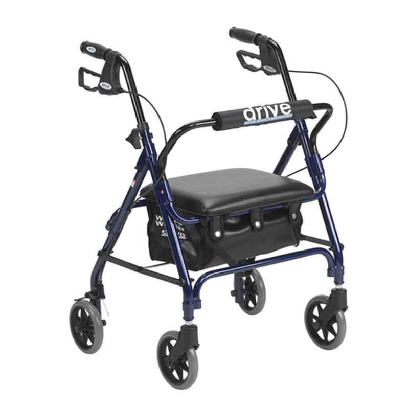 Junior Rollator Rolling Walker With Padded Seat, Blue * Drive Medical Item Surcharge Included In Sell Price