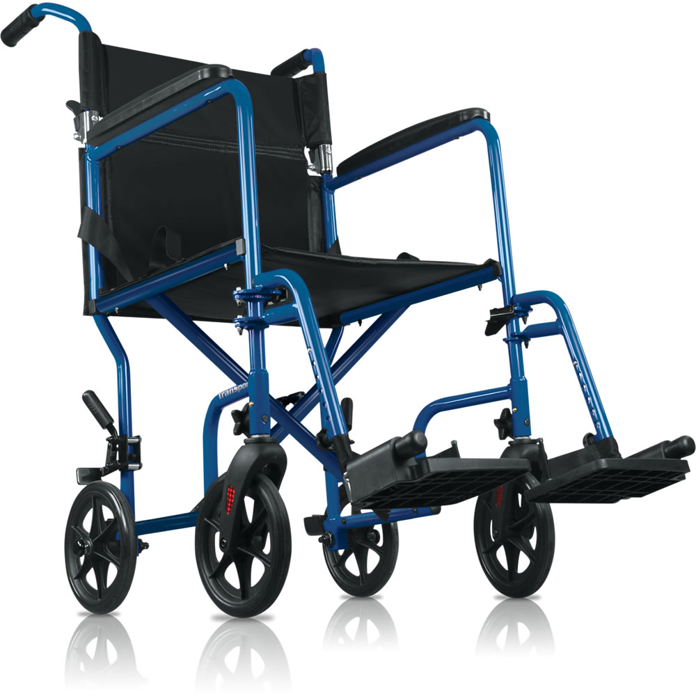Hugo Transport Chair, Blue, Seat Width 19.5" Weight Capacity 250lbs * Drive Medical Item Surcharge Included In Sell…