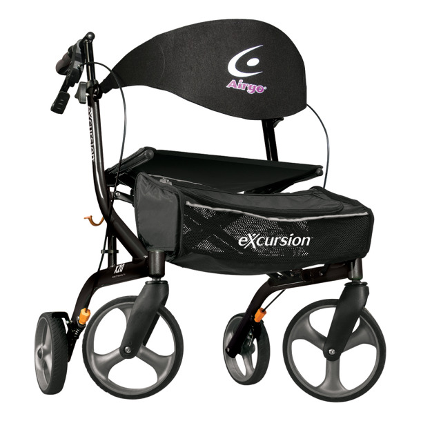 Airgo Excursion X20 Lightweight Side-Fold Rollator, Black * Drive Medical Item Surcharge Included In Sell Price