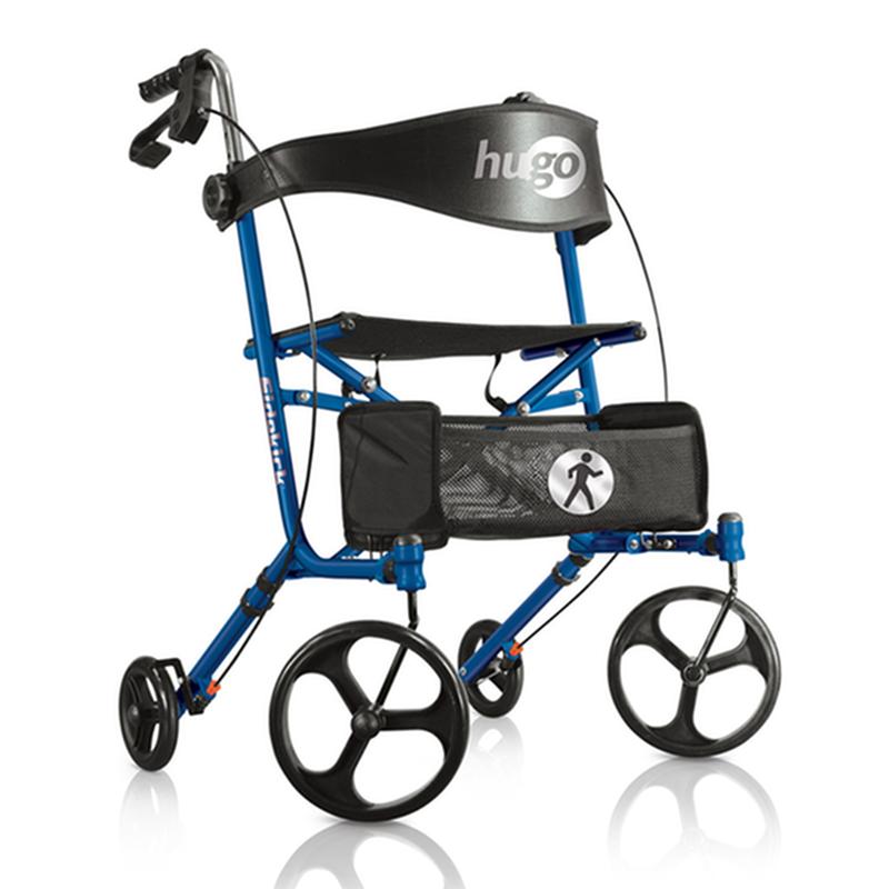 Hugo Sidekick Side-Folding Rolling Walker With A Seat, Backrest And Basket, Blue, Wt Capacity 2 * Drive…