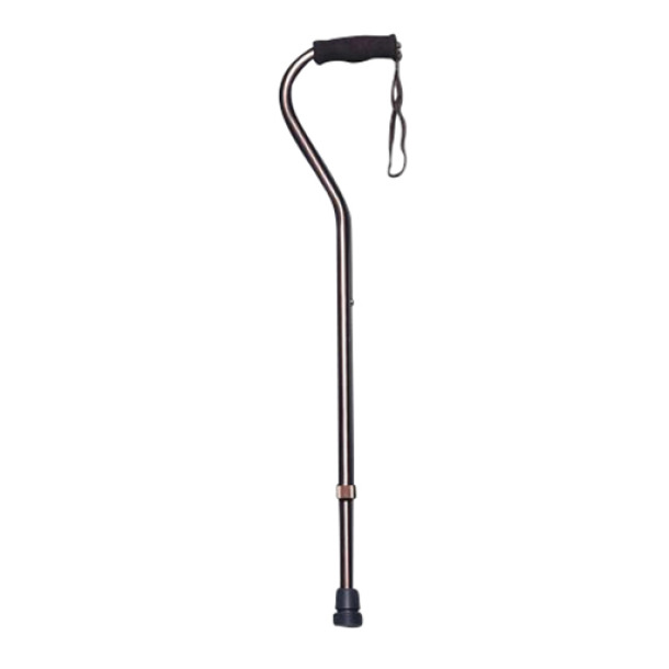 Offset Handle Aluminum Cane, Silver * Drive Medical Item Surcharge Included In Sell Price