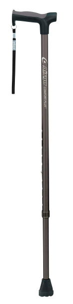 Airgo Comfort-Plus Aluminum Cane, Derby Handle, Charcoal * Drive Medical Item Surcharge Included In Sell Price