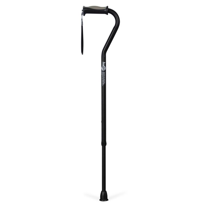 Adjustable Offset Handle Cane With Reflective Strap, Ebony * Drive Medical Item Surcharge Included In…