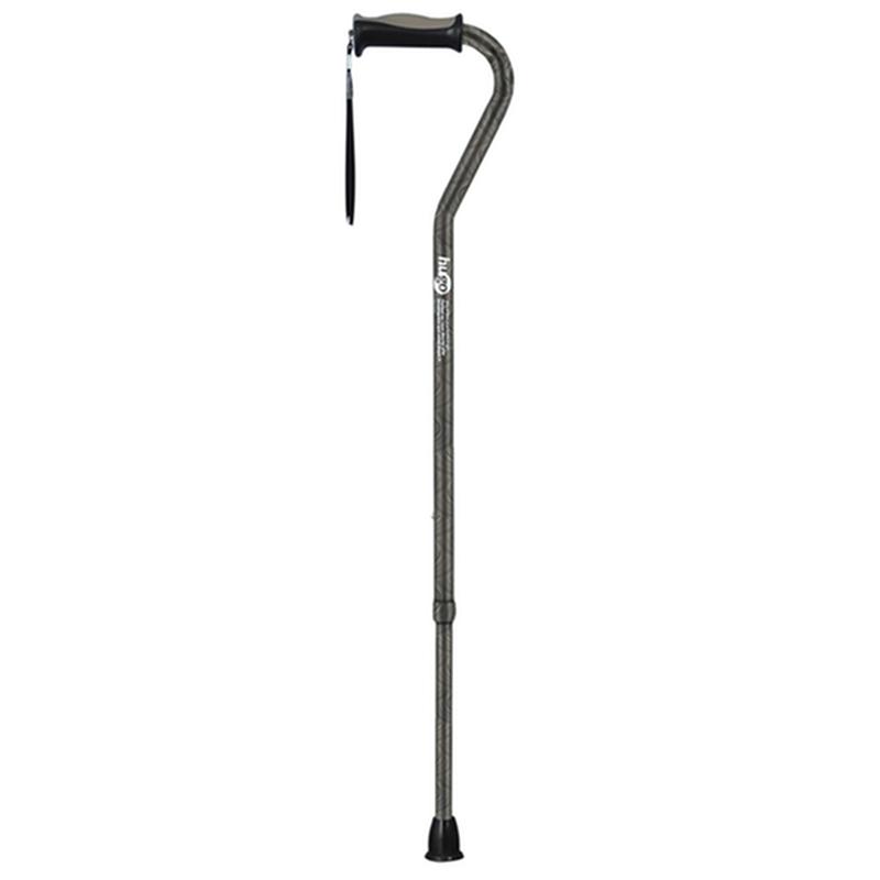 Adjustable Offset Handle Cane With Reflective Strap, Carbon Swirls * Drive Medical Item Surcharge…