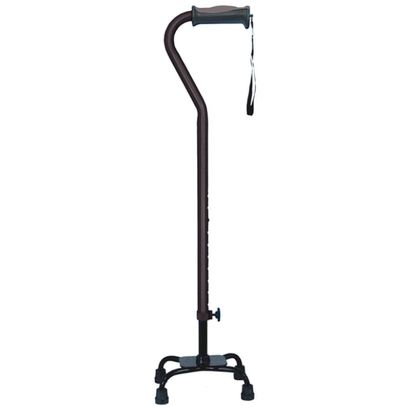 Adjustable Quad Cane For Right Or Left Hand Use, Small Base, Ebony * Drive Medical Item Surcharge…