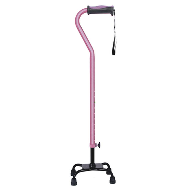 Adjustable Quad Cane For Right Or Left Hand Use, Small Base, Rose * Drive Medical Item Surcharge…