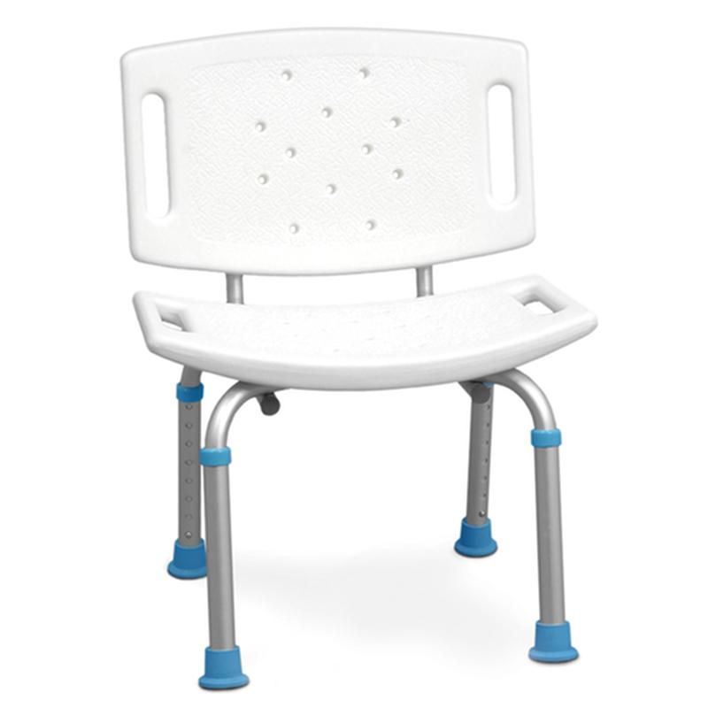 Adjustable Bath And Shower Chair With Non-Slip Seat And Backrest, White * Drive Medical Item Surcharge…