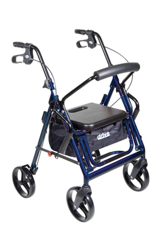 Duet Dual Function Transport Wheelchair Rollator Rolling Walker, Blue * Drive Medical Item Surcharge…