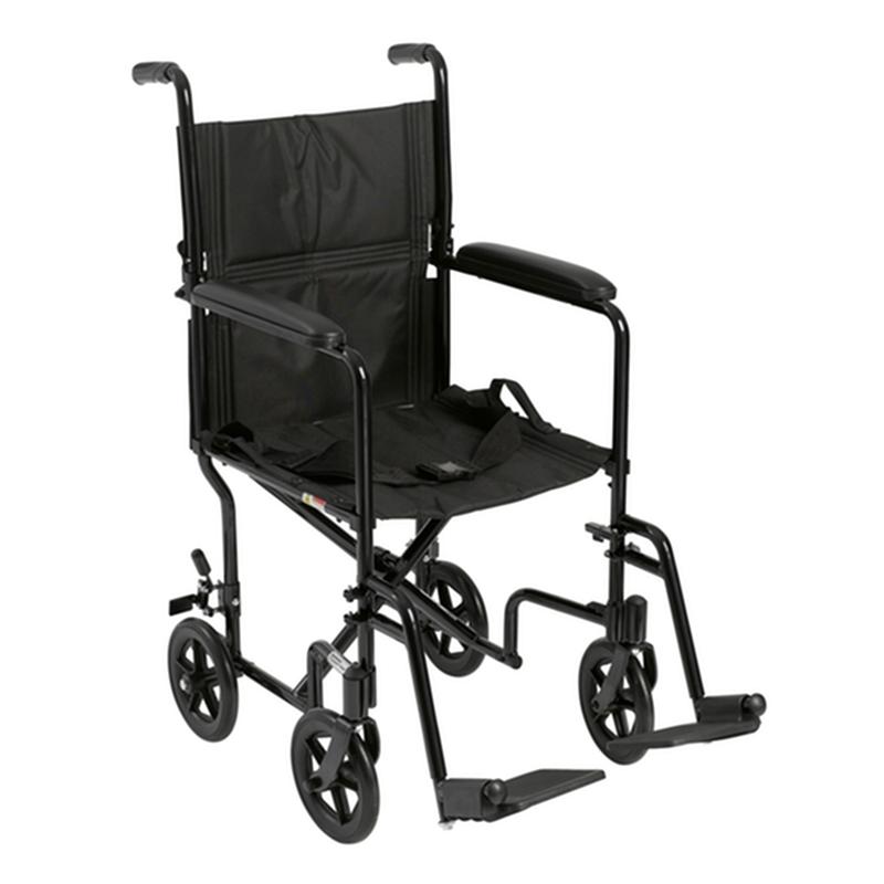 Lightweight Transport Wheelchair, 17" Seat, Black * Drive Medical Item Surcharge Included In Sell Price