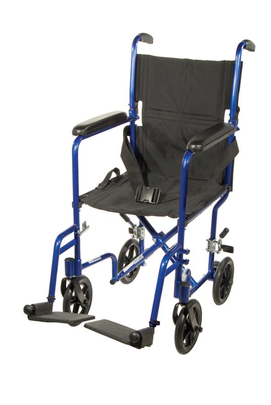 Lightweight Transport Wheelchair, 17" Seat, Blue * Drive Medical Item Surcharge Included In Sell Price