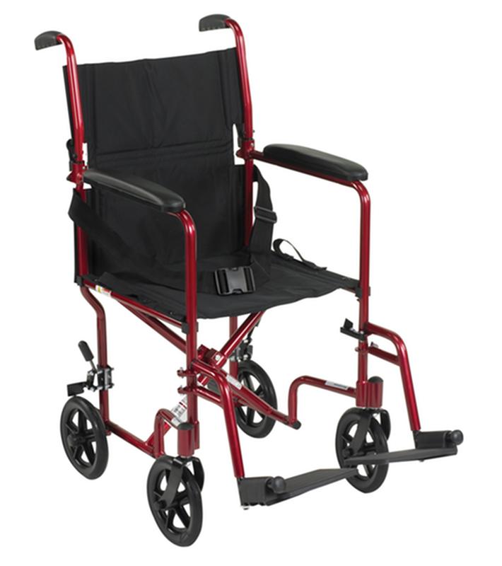 Lightweight Transport Wheelchair, 19" Seat, Red * Drive Medical Item Surcharge Included In Sell Price