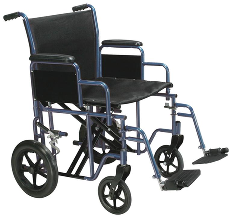 Bariatric Heavy Duty Transport Wheelchair With Swing Away Footrest, 20" Seat, Blue * Drive Medical Item…