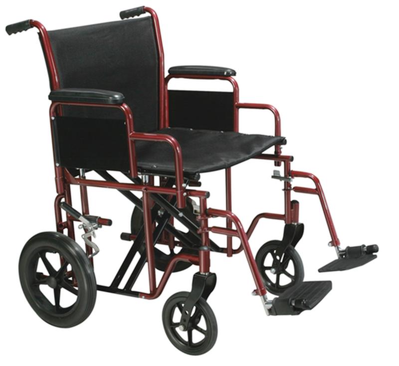 Bariatric Heavy Duty Transport Wheelchair With Swing Away Footrest, 20" Seat, Red * Drive Medical Item…