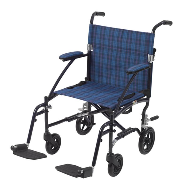 Fly Lite Ultra Lightweight Transport Wheelchair, Blue * Drive Medical Item Surcharge Included In Sell Price