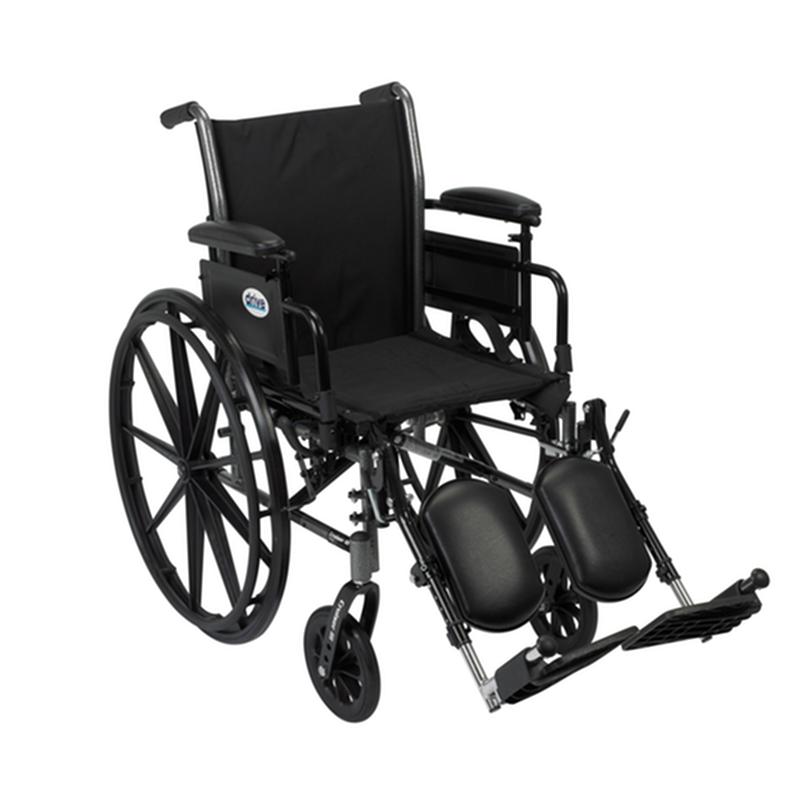 Cruiser Iii Light Wheelchair W/ Flip Back Arms Adjustable Desk Arms Elevating Leg Rest 18" * Drive…