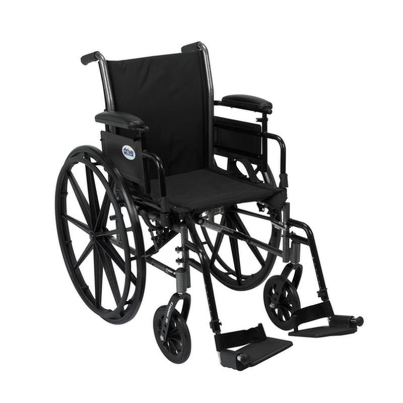 Cruiser Iii Light Wheelchair W/ Flip Back Arms Adjustable Desk Arms Swing Away Footrest 20" * Drive…