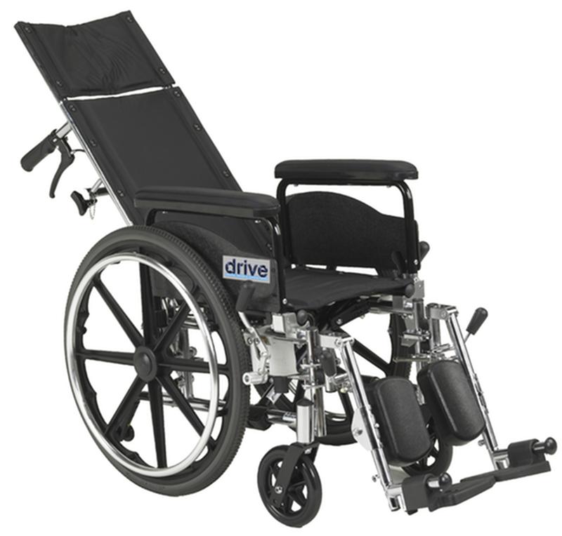 Viper Plus Gt Full Reclining Wheelchair, Detachable Full Arms, 18" Seat * Drive Medical Item Surcharge…