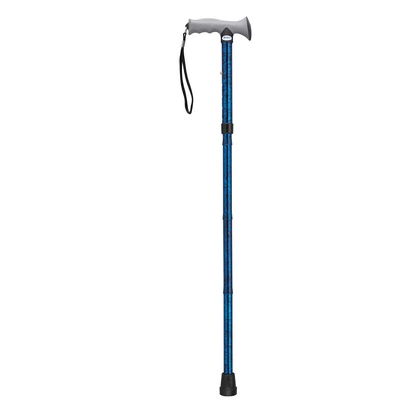 Adjustable Lightweight Folding Cane With Gel Hand Grip, Blue Crackle * Drive Medical Item Surcharge…