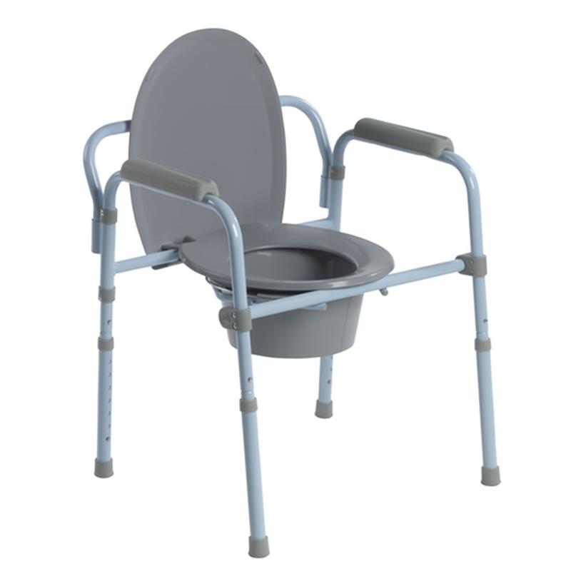 Folding Steel Commode, 350lbs * Drive Medical Item Surcharge Included In Sell Price