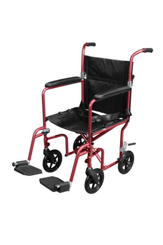 Flyweight Lightweight Transport Wheelchair With Removable Wheels, Red * Drive Medical Item Surcharge…