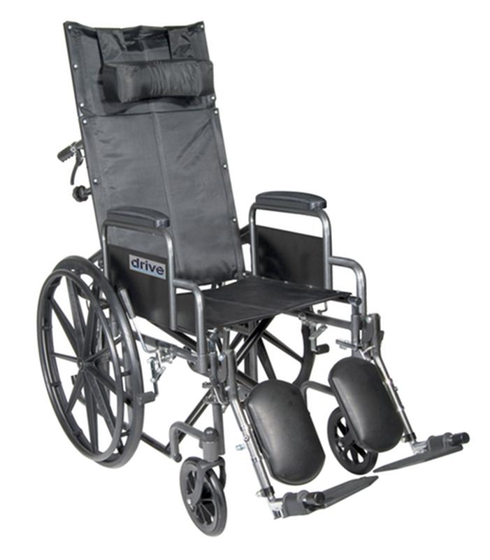 Silver Sport Reclining Wheelchair With Elevating Leg Rests, Detachable Desk Arms, 16" Seat * Drive…