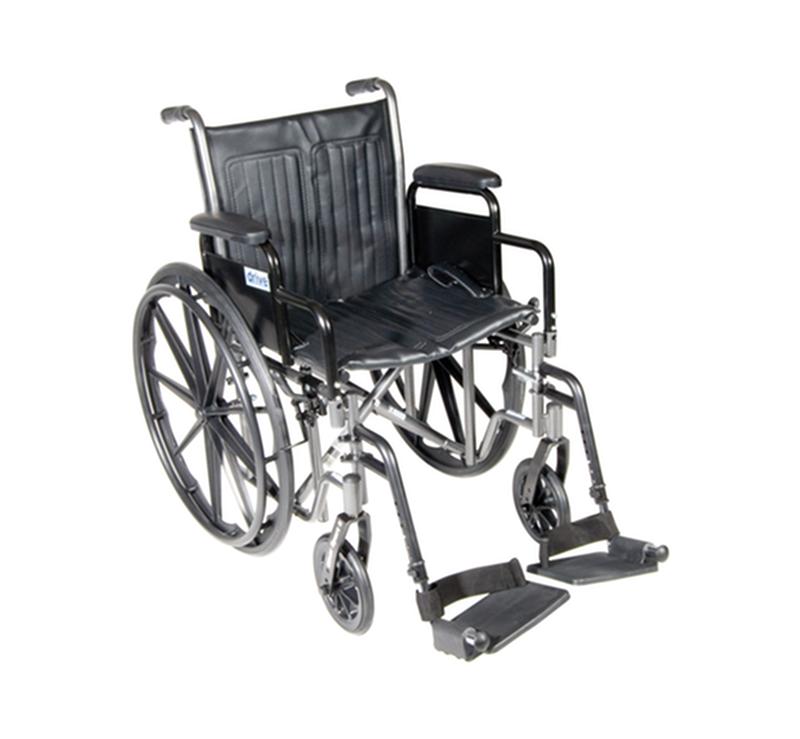 Silver Sport 2 Wheelchair, Detachable Desk Arms, Swing Away Footrests, 18" Seat * Drive Medical Item…