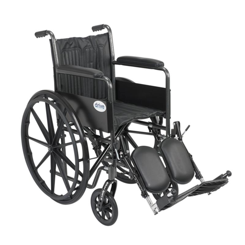 Silver Sport 2 Wheelchair, Non Removable Fixed Arms, Elevating Leg Rests, 18" Seat * Drive Medical Item…
