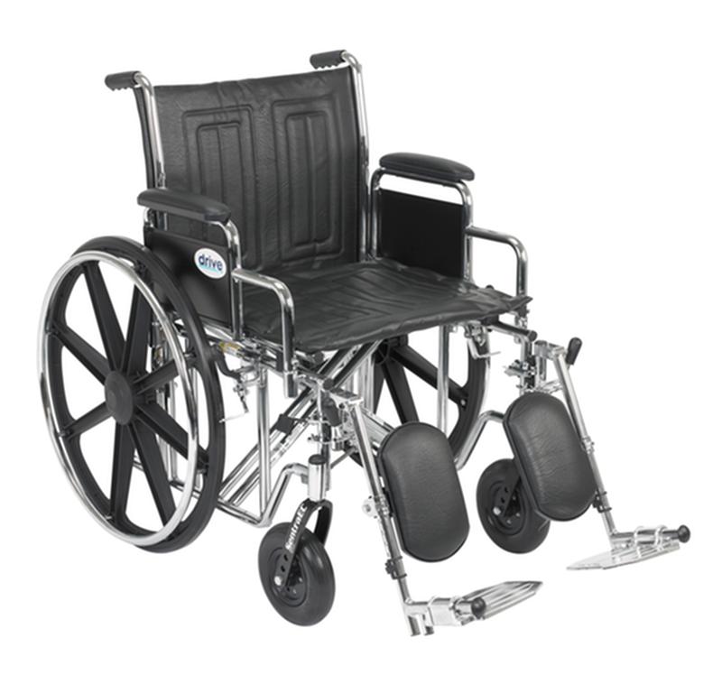 Sentra Ec Heavy Duty Wheelchair, Detachable Desk Arms, Elevating Leg Rests, 20" Seat * Drive Medical…