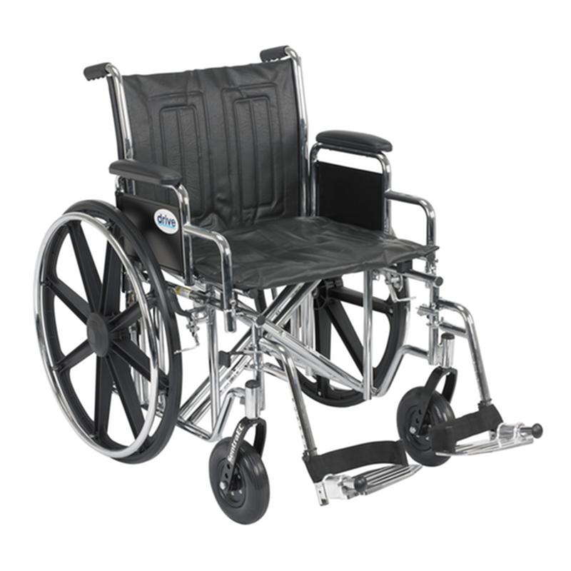 Sentra Ec Heavy Duty Wheelchair, Detachable Desk Arms, Swing Away Footrests, 20" Seat * Drive Medical…