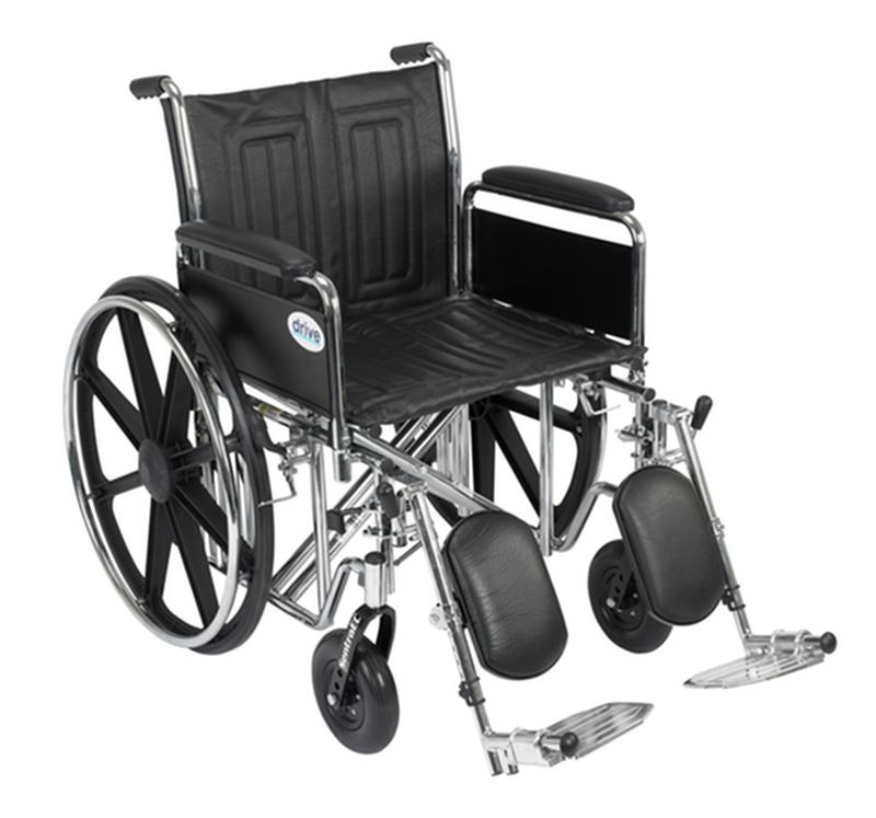 Sentra Ec Heavy Duty Wheelchair, Detachable Full Arms, Elevating Leg Rests, 20" Seat * Drive Medical…