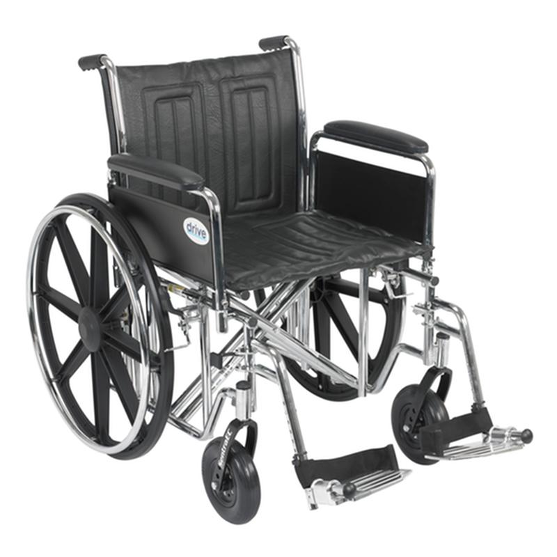 Sentra Ec Heavy Duty Wheelchair, Detachable Full Arms, Swing Away Footrests, 20" Seat * Drive Medical…