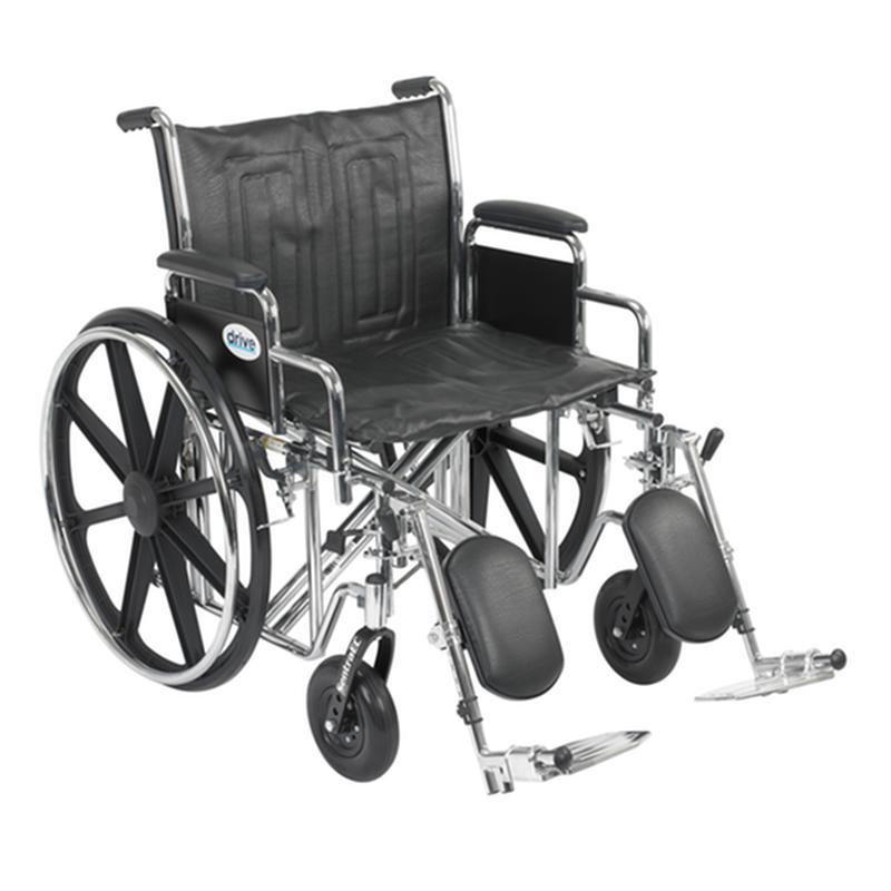 Sentra Ec Heavy Duty Wheelchair, Detachable Desk Arms, Elevating Leg Rests, 22" Seat * Drive Medical…
